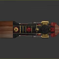 Vintage Steam Train Model With Red Black Gold Details Classic Wheels And Decorative Chimney