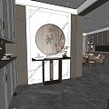 New Chinese-style Entrance Entrance Entrance 3d model