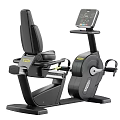 Black Stationary Exercise Bike With Adjustable Seat Backrest And Digital Display For Home Gym Fitness