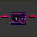 Purple Computerized Magic Wonder Vending Machine With Neon Lights And Stars