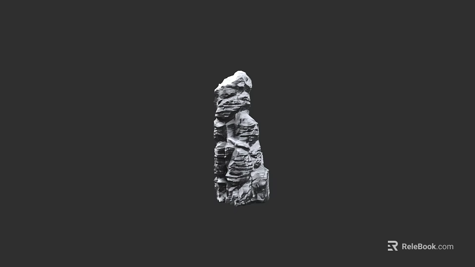 Detailed Micro Terrain Model Featuring Layered Rock Structure And Textured Surface 3d model 