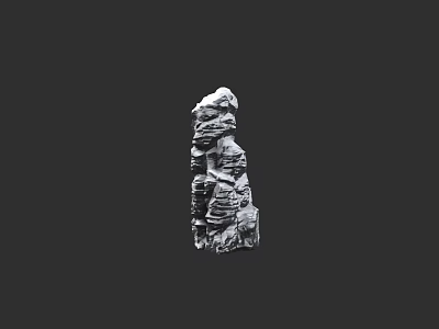 Detailed Micro Terrain Model Featuring Layered Rock Structure And Textured Surface 3d model