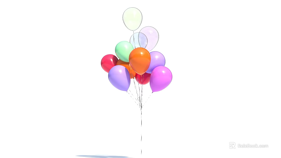 Colorful Inflatable Balloon Bouquet With Assorted Colors For Party Decoration Supplies 3d model 