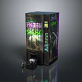 Predator Shack Energy Drink Vending Machine With Small Cube Containers And Branded Design