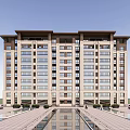 New Chinese-style Residential Building Multi-storey Residence 3d model