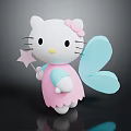 Cute Hello Kitty Children S Furniture With Pink Bow And Blue Wing Design