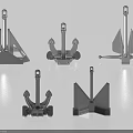 Various Types Of Industrial Marine Anchor Equipment With Different Structural Designs
