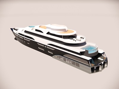 Luxury Yacht Speedboat Surfing Boat model