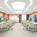 modern classroom 3d model