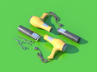 Cutters Hair Dryer Hairdresser 3d model