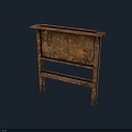 Vintage Rustic Weathered Wooden Workbench With Aged Texture And Wooden Legs Design