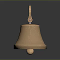 Copper Bell with Ring Hook and Round Base in Metallic Finish