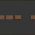 Four Light Brown Wooden Chest of Drawers with Three in a Row and One Separate