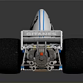 Blue White Race Car Number 26 Featuring Woman Silhouette Logo Goodyear Tires Gulf Oil
