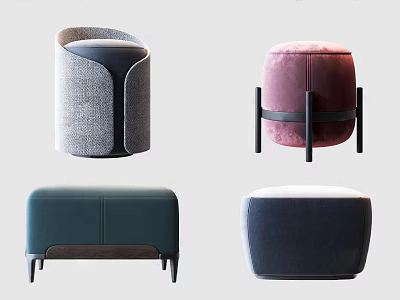 Modern sofa stool pedal 3d model