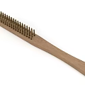 Wooden Handle Bathroom Cleaning Brush With Metal Bristles Durable Bathroom Accessories For Home Use