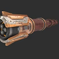 Industrial Mechanical Device Featuring Metal Parts And Leather Wrapped Structure Design