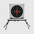 Durable Target Stand Supporting Circular Bullseye Target Board With Numbered Rings For Shooting Training