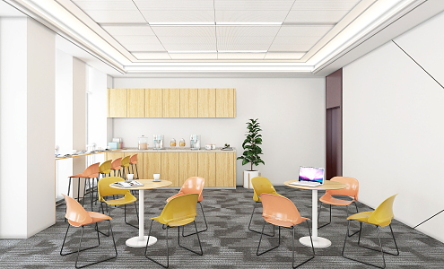 Modern pantry negotiation lounge 3d model