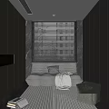 Modern Cloakroom Lazy Sofa Wardrobe Shoe Cabinet Bookcase Sofa Stool Dressing Stool Balcony Entrance Shoe Cabinet 3d model