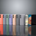 Various Colored Modern Smartphones With Camera Modules Display For Electronics