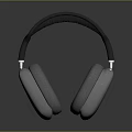 Modern Over Ear Headphones With Silver Ear Cups And Black Headband