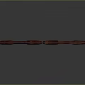 Double Knife Weapon With Metal Blades And Red Wooden Handles