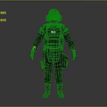Tactical Game Movie Character in SWAT Uniform with Helmet Goggles and Protective Armor