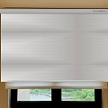 White Roller Blinds Installation On Window With Outdoor View And Natural Light