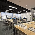 Modern Public Office Area Office Comprehensive Area Open Area 3d model