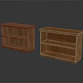 Two Wooden Shoe Cabinets With Open Shelf Design For Home Entryway Storage