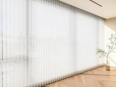 Bright Room Interior With White Venetian Blinds For Natural Light And Privacy Control 3d model