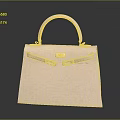 Pink Classic Handbag with Gold Lock and Handle Elegant Design for Fashionable Outfits