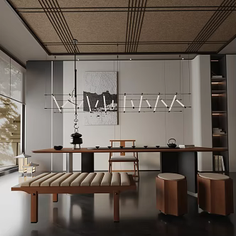Modern table combination 3d model