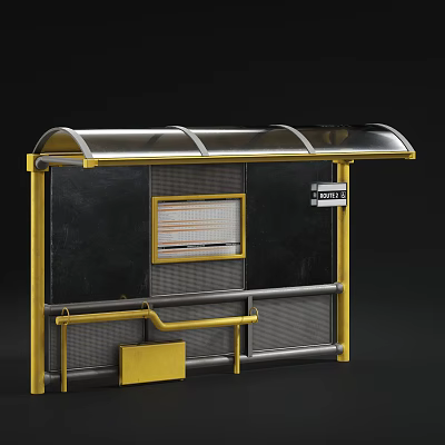 Modern Platform Parking Station 3d model