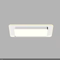 Modern Square LED Ceiling Light with Sleek White Frame and Bright Illumination Design 3d model