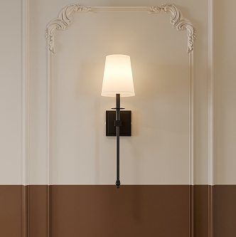 medieval wall lamp retro wall lamp 3d model