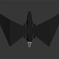 Futuristic Black Stealth Fighter Jet With Angular Wing Design And Concept Model 3d model
