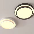 Two Modern Round White And Black Chandeliers For Home Ceiling Lighting 3d model