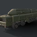 Modern ballistic missile RS26 Hazel hypersonic missile 3d model