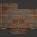 Vintage Small Building Model With Rusty Roof Weathered Wooden Walls Small Windows And Door