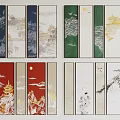 New Chinese Hanging Paintings 3d model