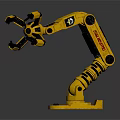 Yellow Industrial Robotic Arm Mechanical Equipment With Articulated Joints And Grippers