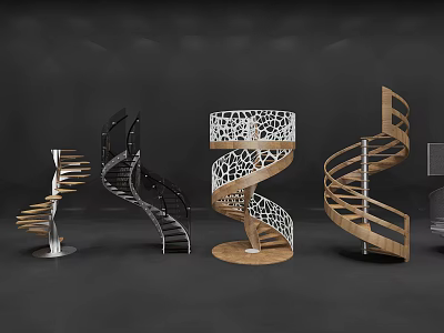 modern staircase revolving staircase 3d model modern staircase revolving staircase 3d model