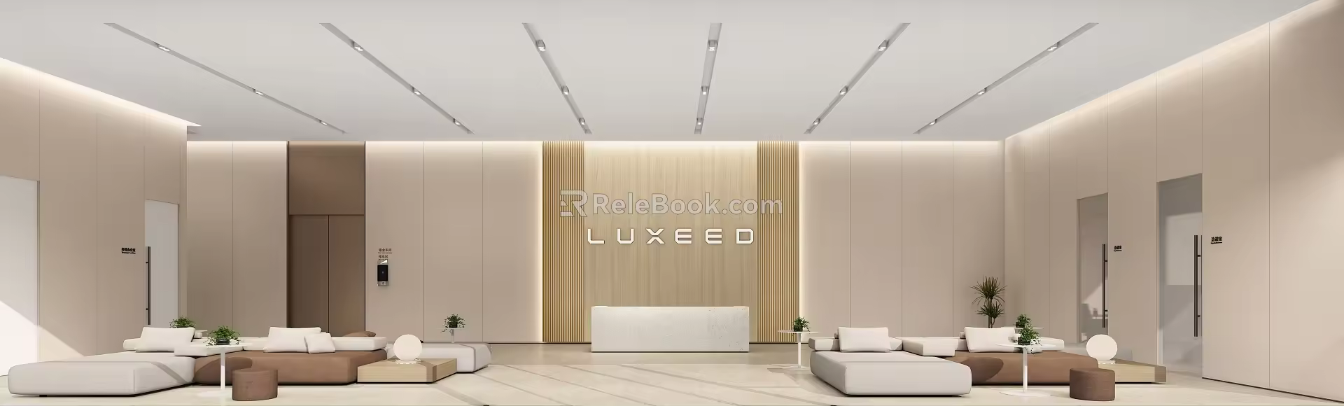 Office Reception Rest Area 3d model