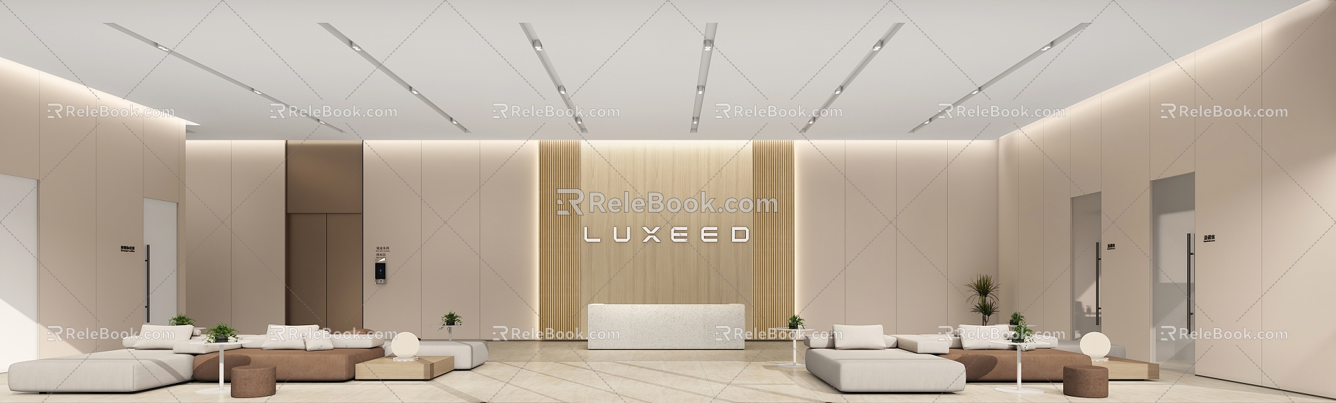 Office Reception Rest Area 3d model