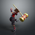 Golden Hammer Household Essential Tool With Red Black Design Ergonomic Handle For Daily Use