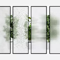 Modern partition glass partition 3d model