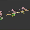 Wooden Household Drying Rack With Clips For Hanging Clothes Towels And Small Items
