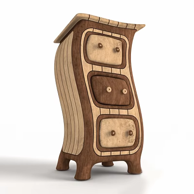 Cartoon chest of drawers 3d model